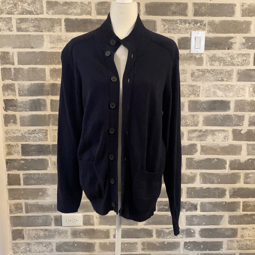 Oscar De La Renta Blue Cardigan Mens Size Small